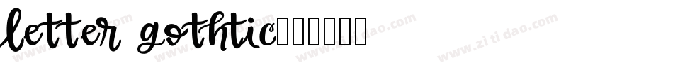 letter gothtic字体转换